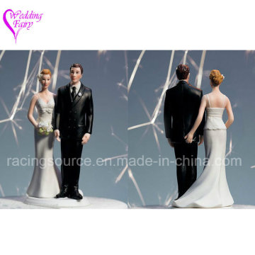 The Love Pinch Figurine de gâteau de mariage Couple Caucasien
